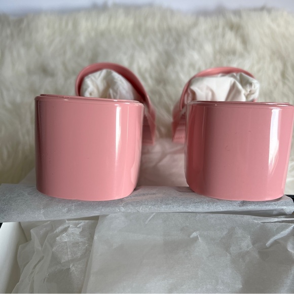 New Gucci Pink Rubber Platform Slide Sandals Sz 37 - Picture 8 of 8